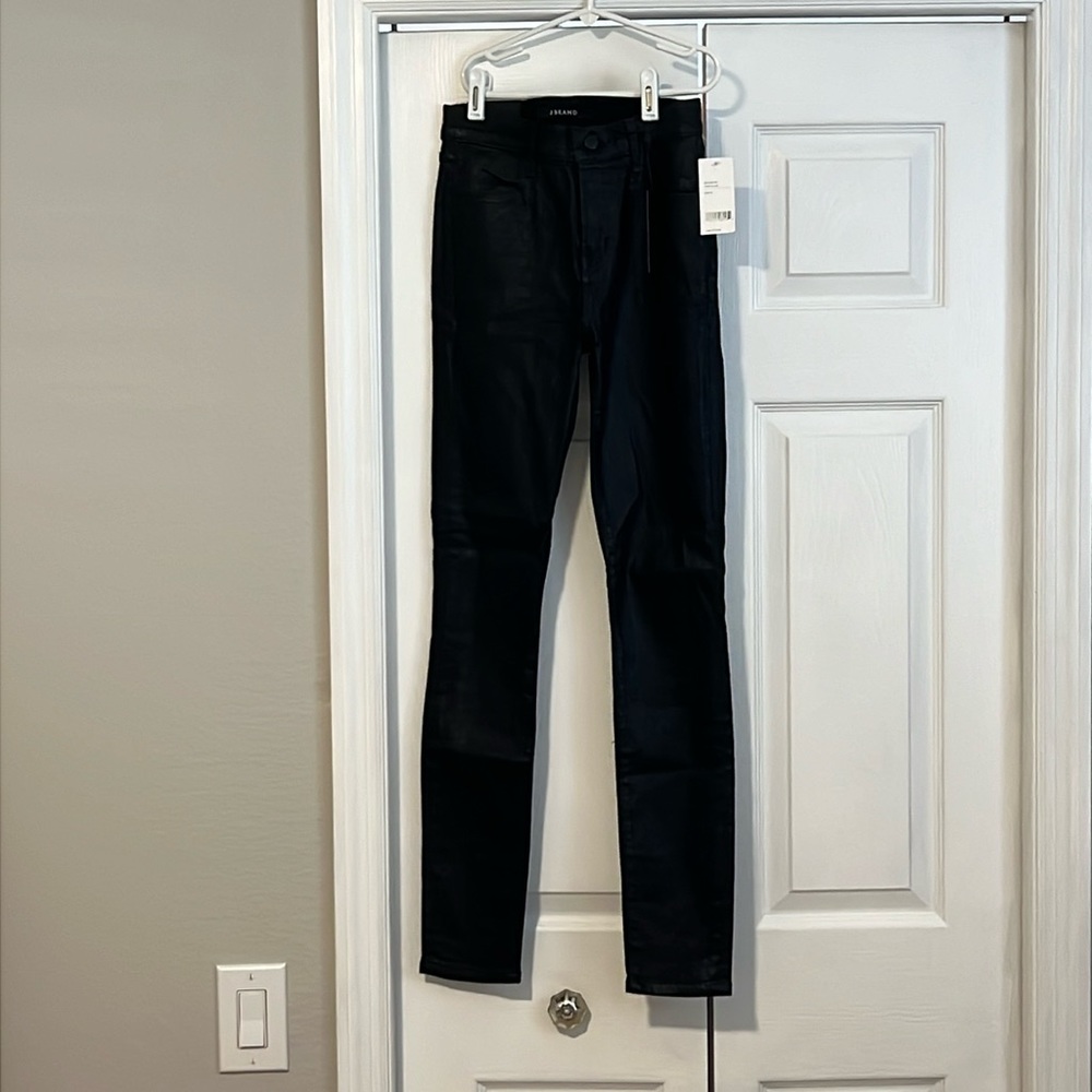 JBrand black coated jeans